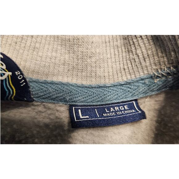 Men's chubbies Crew Neck LS Sweatshirt Gray Palm Leaf Design Comfy Size Large - Picture 4 of 10